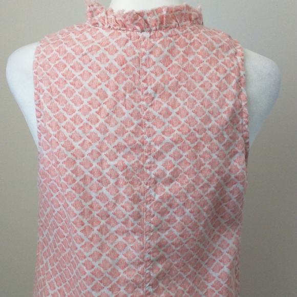 Tommy Bahama pink linen ikat ruffled dress XS - Picture 6 of 9